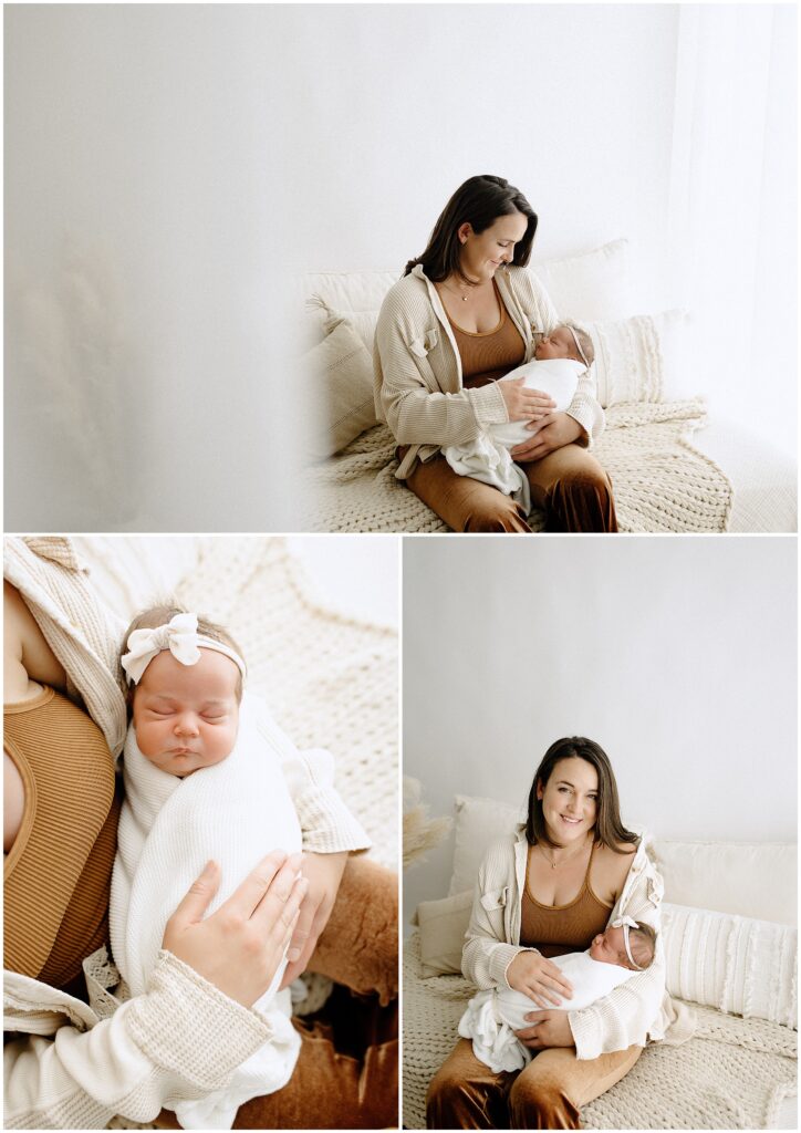 Newborn family photography session filled with happiness at springhill florida photography studio