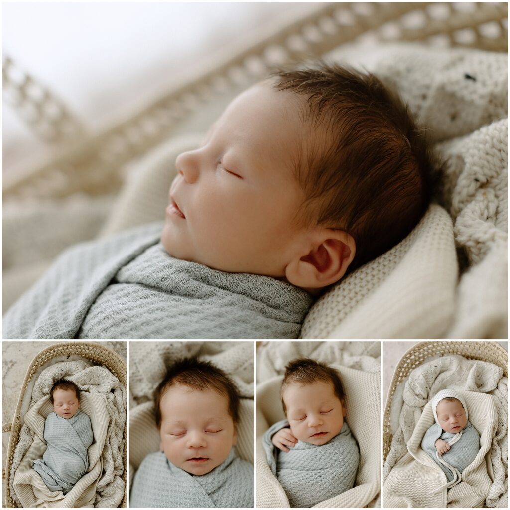 Newborn baby sleeping soundly during a professional photo shoot in Spring Hill, FL