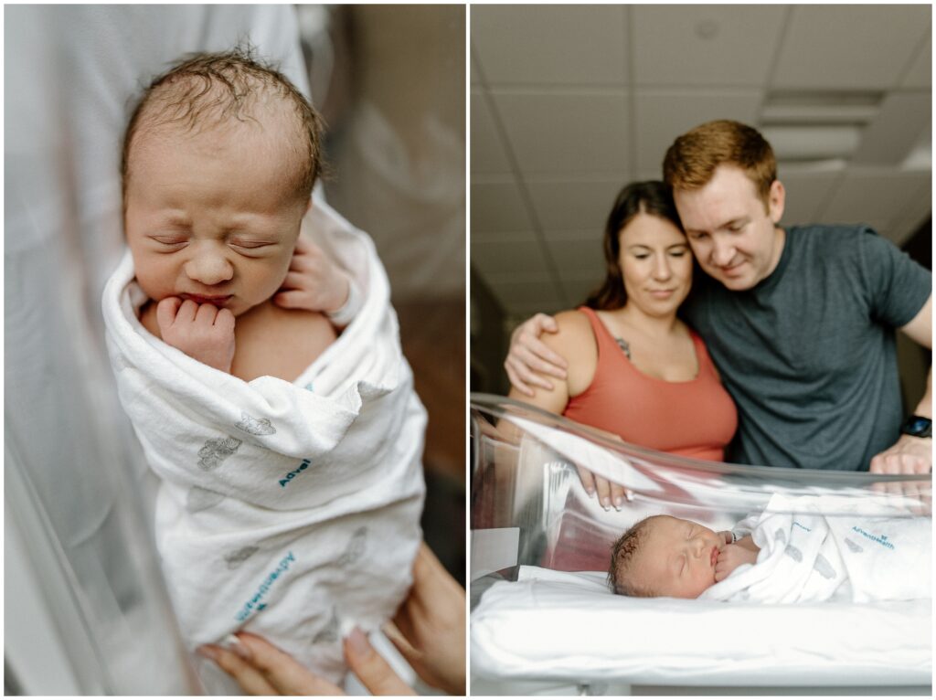 Images of newborn baby fresh 48 hospital newborn session in Florida